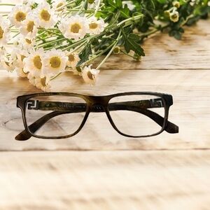 Versace Eyeglasses Eyewear Prescription Glasses Brown Tortoise 53017